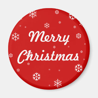 Imán Feliz Navidad Snowflakes