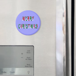 Imán Feliz Navidad Snowman Font Magnet