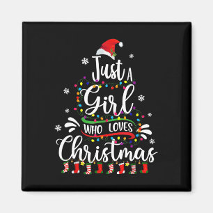 Imán Feliz Navidad, sólo un Chica que ama a los Navidad