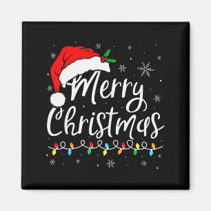 Imán Feliz Navidad Sombrero Rojo de Santa Reno Navidad
