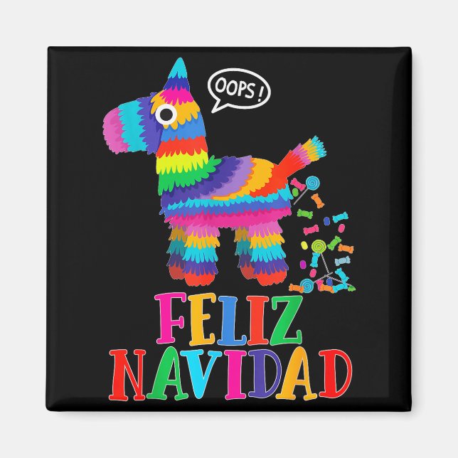 Imán Feliz Navidad Spanish Christmas Funny Mexican Nata (Frente)