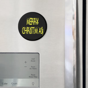 Imán Feliz Navidad Starry Night Font