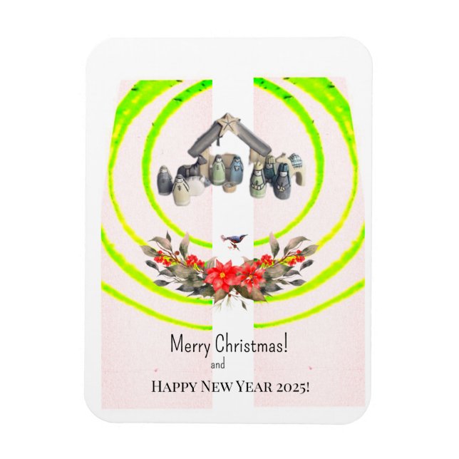 Imán Feliz Navidad! Tarjeta (Vertical)