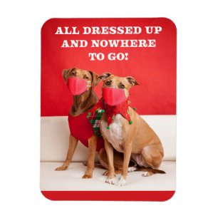 Imán Feliz Navidad, toros en la boca en máscaras facial