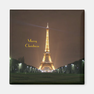 Imán Feliz Navidad - Torre Eiffel