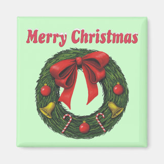 Imán Feliz Navidad Wreath