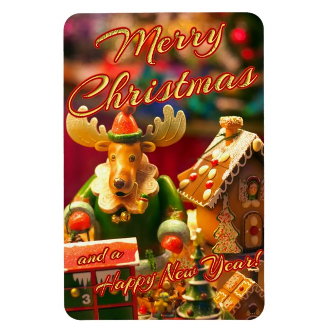 Imán ¡Feliz Navidad y feliz año nuevo! (Vertical)