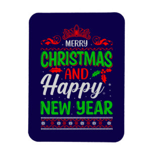 Imán Feliz Navidad Y Feliz Año Nuevo-61064
