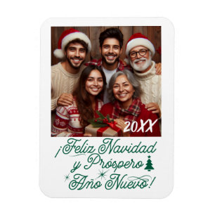 Imán Feliz Navidad y inminente año nuevo con foto
