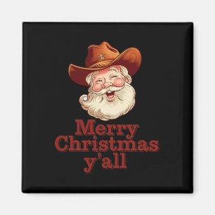 Imán Feliz Navidad y todos Cowboy Santa Western Country