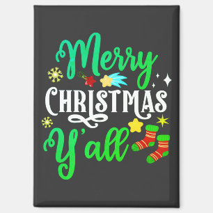 Imán Feliz Navidad Y'all-85918