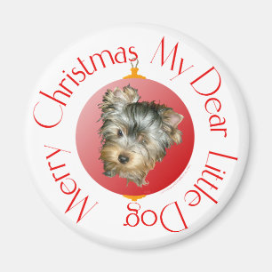 Imán Feliz Navidad Yorkshire Terrier