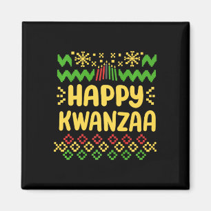 Imán Feliz Navidades de Kwanzaa al estilo africano de s