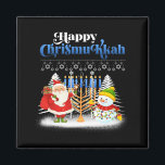Imán Feliz Navidades judíos de Chrismukkah Hanukkah<br><div class="desc">Los Navidades de Santa Boys Niños Jóvenes. Gracioso Humor gráfico trajes de té para los que creen en Santa Claus,  aman al ciervo,  reno,  elfo,  elfos,  cantando canciones,  decoraciones fiestas,  árbol,  gorra,  medias Este Navidad con gráfico es un gran regalo de Navidades</div>