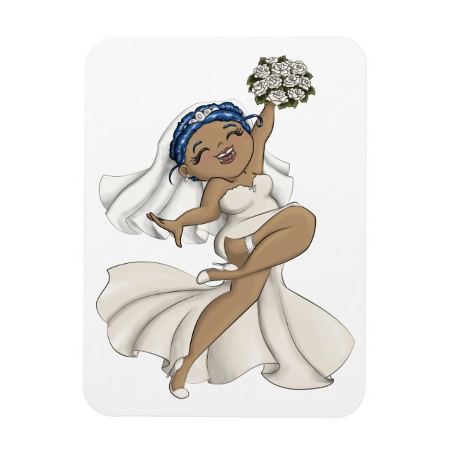 Imán Feliz Novia 07 (Vertical)
