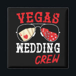 Imán Feliz Novia Esposo Marido y Esposa Vegas Boda<br><div class="desc">Feliz Novia Esposo Marido y Esposa Vegas Equipo de Boda</div>