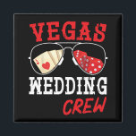Imán Feliz Novia Esposo Marido y Esposa Vegas Boda<br><div class="desc">Feliz Novia Esposo Marido y Esposa Vegas Equipo de Boda</div>
