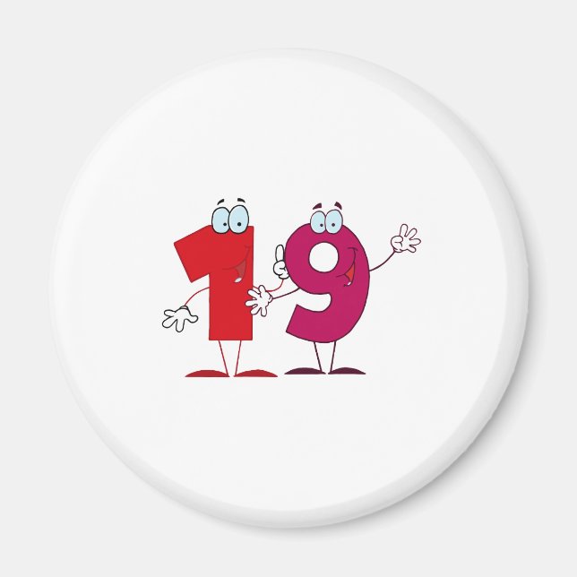 Imán Feliz número 19 (Frente)