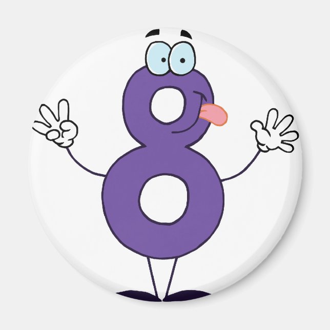 Imán Feliz número 8 (Frente)