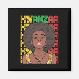 Imán Feliz orgullo panafricano de Kwanzaa: Siete mujer