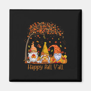 Imán Feliz Otoño Gnome Calabaza Hojas de Otoño Gracias