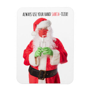 Imán Feliz Papá Noel de Navidad en la máscara facial Sa