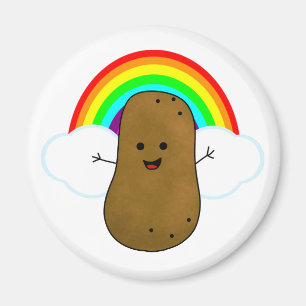 Imán Feliz Papa Y Un Arcoiris