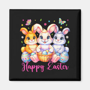 Imán Feliz Pascua 2026 Conejo Lindo Pascua Mujer