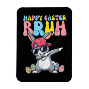 Imán Feliz Pascua Bruh Conejo Dab Bailarín Conejo