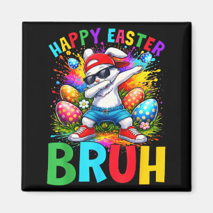 Imán Feliz Pascua Bruh Dabbing Conejo Conejo Hombres Mu