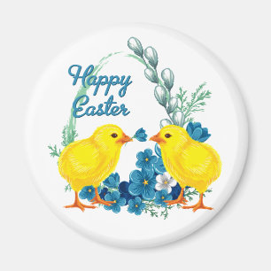 Imán Feliz Pascua con chicas