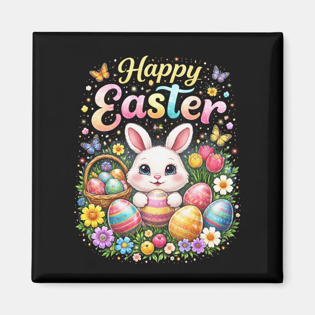 Imán Feliz Pascua Conejito (Frente)
