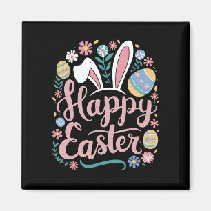 Imán Feliz Pascua Conejito Conejito Huevos