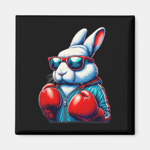 Imán Feliz Pascua Conejo de Boxeo Hombres Mujeres