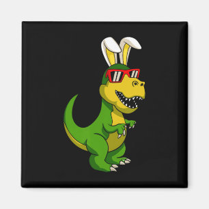 Imán Feliz Pascua Dinosaurios Conejo Orejas Niños De Pa