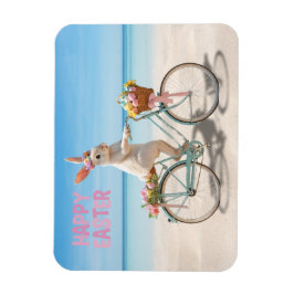 Imán Feliz Pascua Isla Hilton Head Bicicleta en la Play