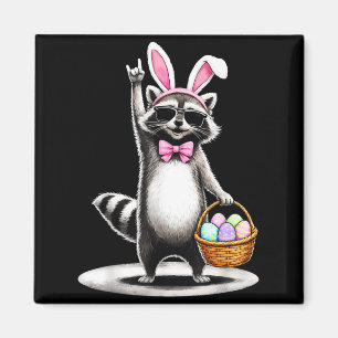 Imán Feliz Pascua mapache lindo hombres mujeres niños n