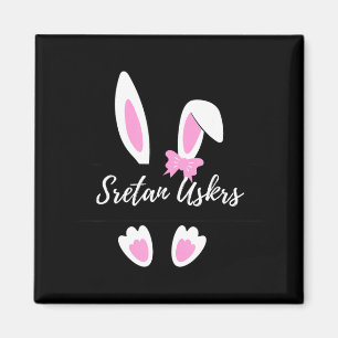 Imán Feliz Pascua Sretan Uskrs novedad gráfica croata