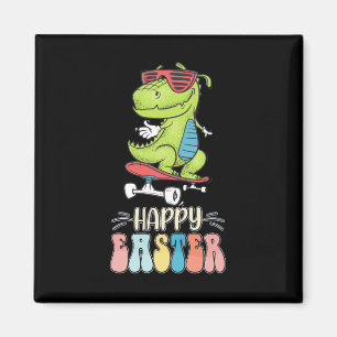Imán Feliz Pascua T Rex Dinosaurio Conejito Conejo Huev