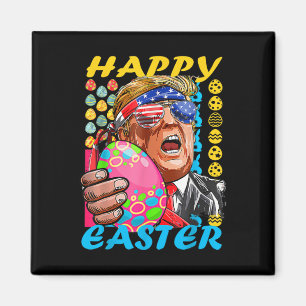 Imán Feliz Pascua Trump Bandera Bunny Patriótica