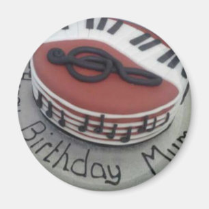 Imán Feliz pastel de mamá de cumpleaños