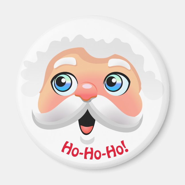 Imán Feliz Personalizado de Santa Claus (Frente)