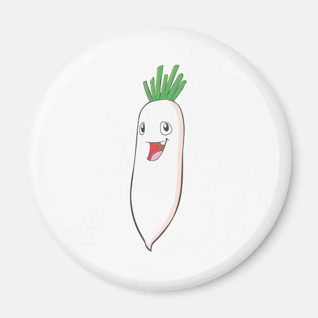 Imán Feliz Personalizado de verduras de Radish (Frente)