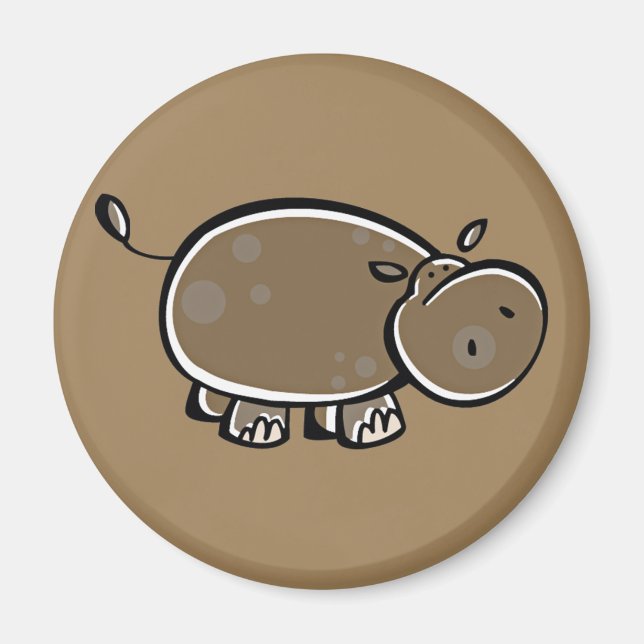 Imán Feliz Personalizado Hippo (Frente)