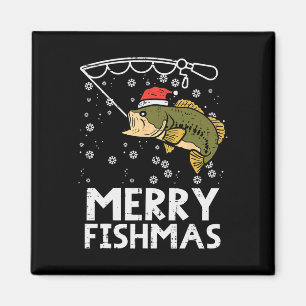 Imán Feliz Pescado Pesca Navidades Papá Hombres
