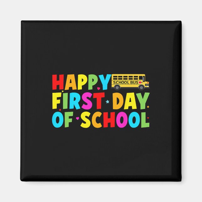 Imán Feliz Primer Día De Conductor De Autobús Escolar B (Frente)