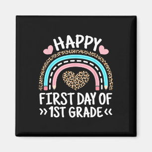 Imán Feliz Primer Día De Enseñanza De Arcoiris De Prime