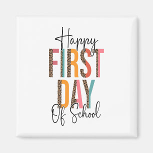 Imán Feliz Primer Día De Escuela Leopardo Ck Para Escue