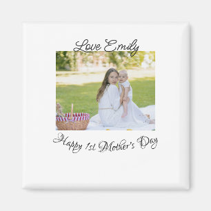 Imán feliz primer día de las madres amor foto nombre ca