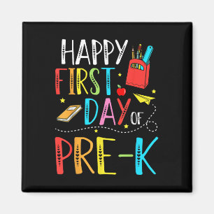 Imán Feliz Primer Día De Maestra De Pre-k Estudiantes N